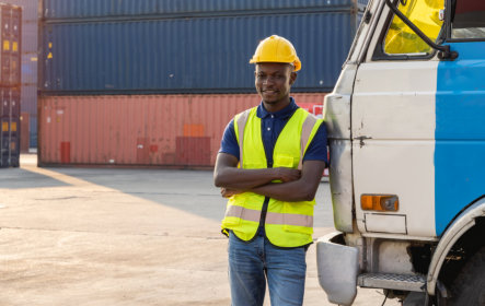 truck driver smiling